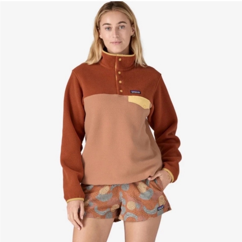 Patagonia Women's Lightweight Synchilla Snap-T Fleece Pullover - Terra Pink NWT